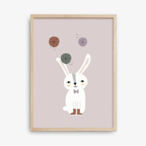 Juggle Bunny Poster, Eco Paper & Packaging