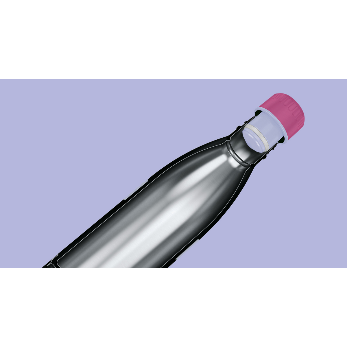 TWEE+ Drinkfles 500ml Lavendelblauw