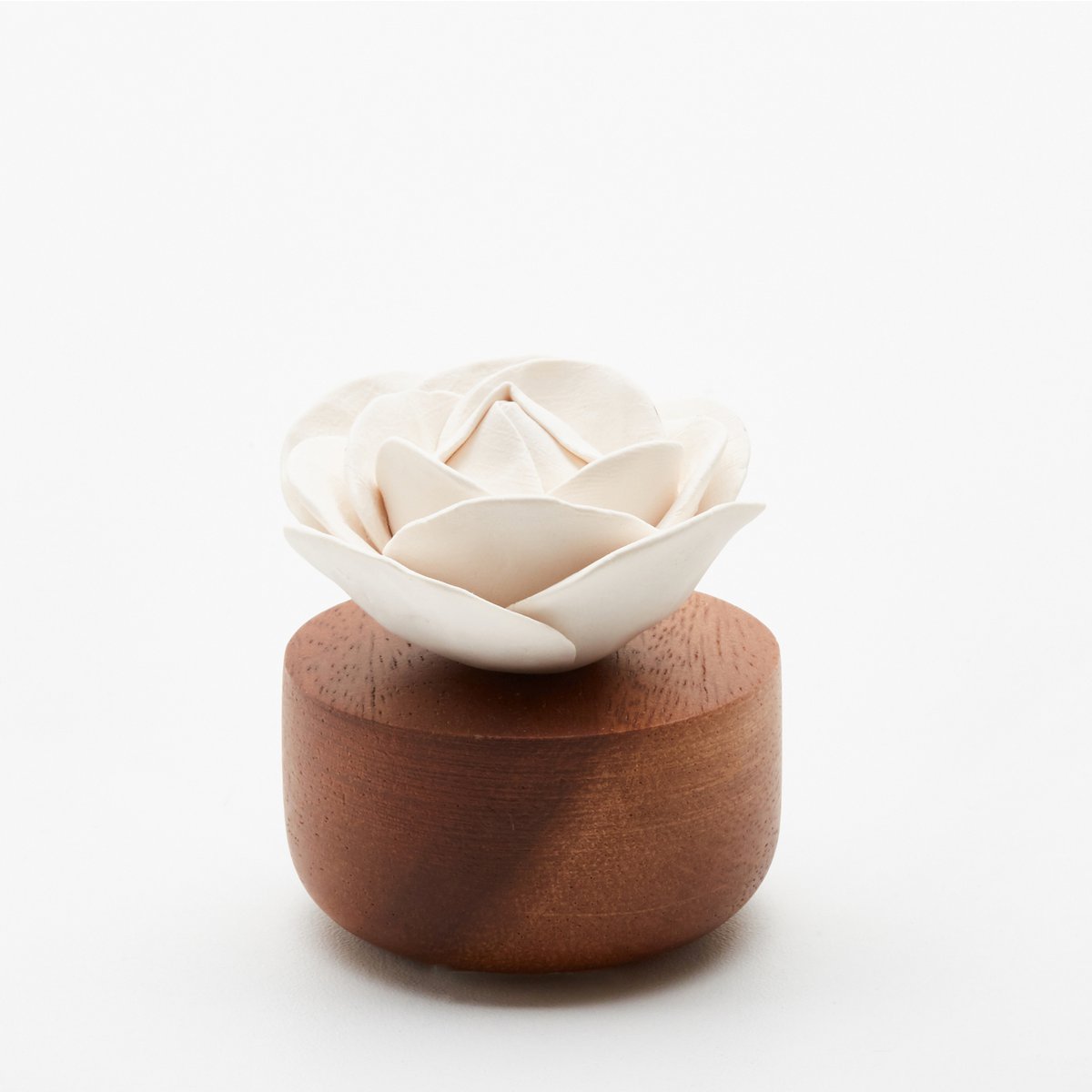 Keramische parfumdiffuser - Bengaals roze - wit