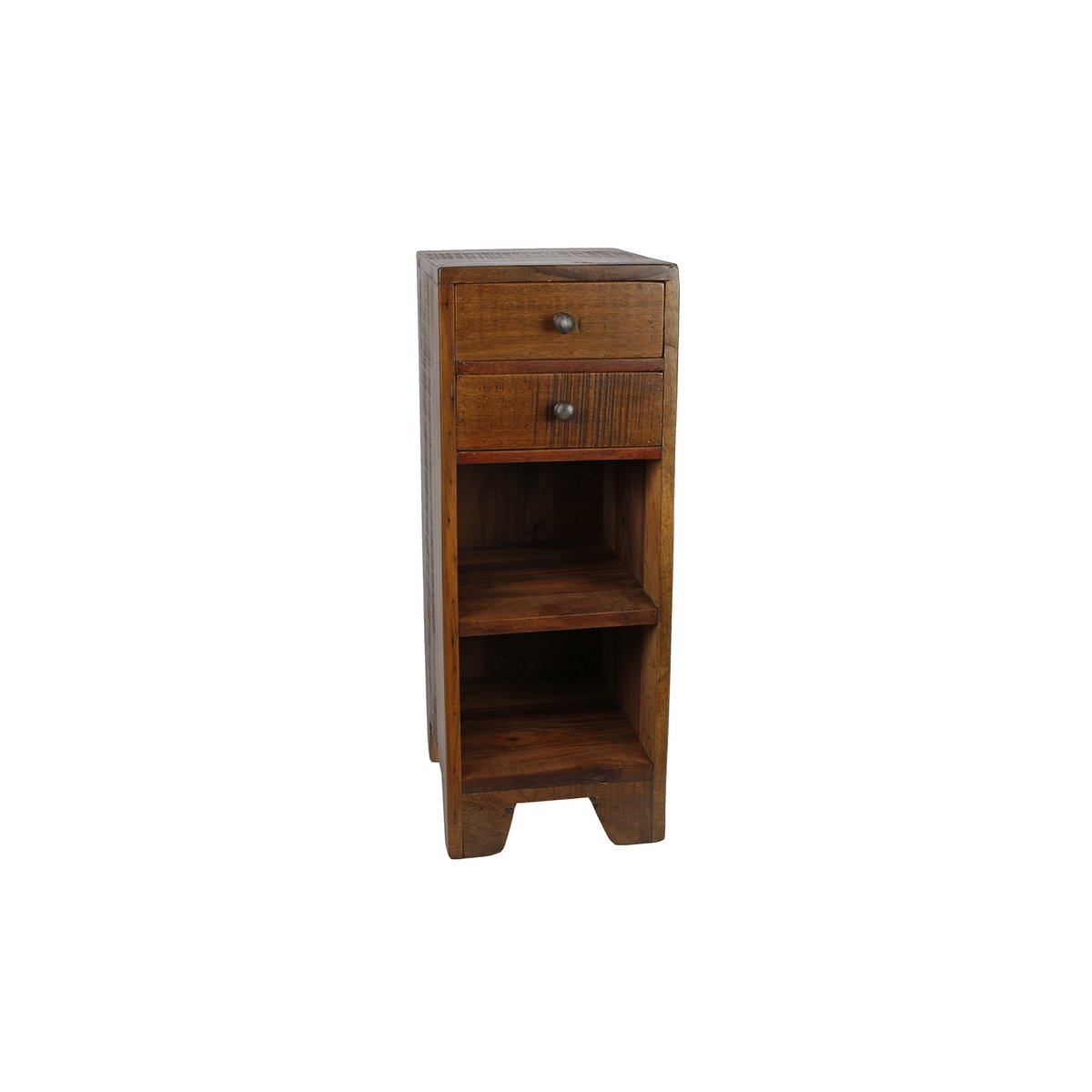 3R Cabinet 2 drawers 2 shelves natural wood 27x36x70cm