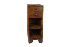 3R Schrank 2 Schubladen 2 Einlegeböden Naturholz 27x36x70cm