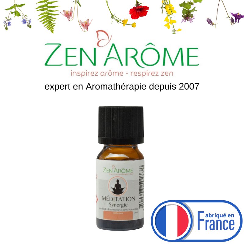 Synergy of essential oils - Meditation - 10 ml - Use for Diffusion - Packaged in France