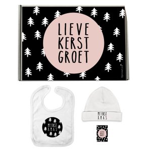 Gift set Christmas baby - first xmas - Christmas greetings