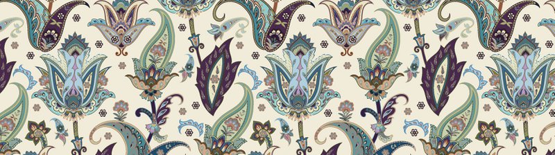 Selbstklebende Bordüre „Fantasy Flowers” Mehrfarbig