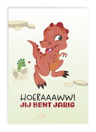 Biglietti d'auguri Dinosauro Congratulazioni Dino Girls // Set 3 pezzi
