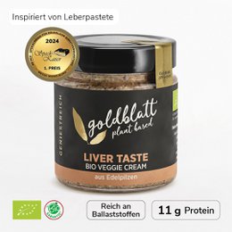 Coarse vegan liver pâté with a rich, savory flavor. Made from high-quality, organic ingredients.