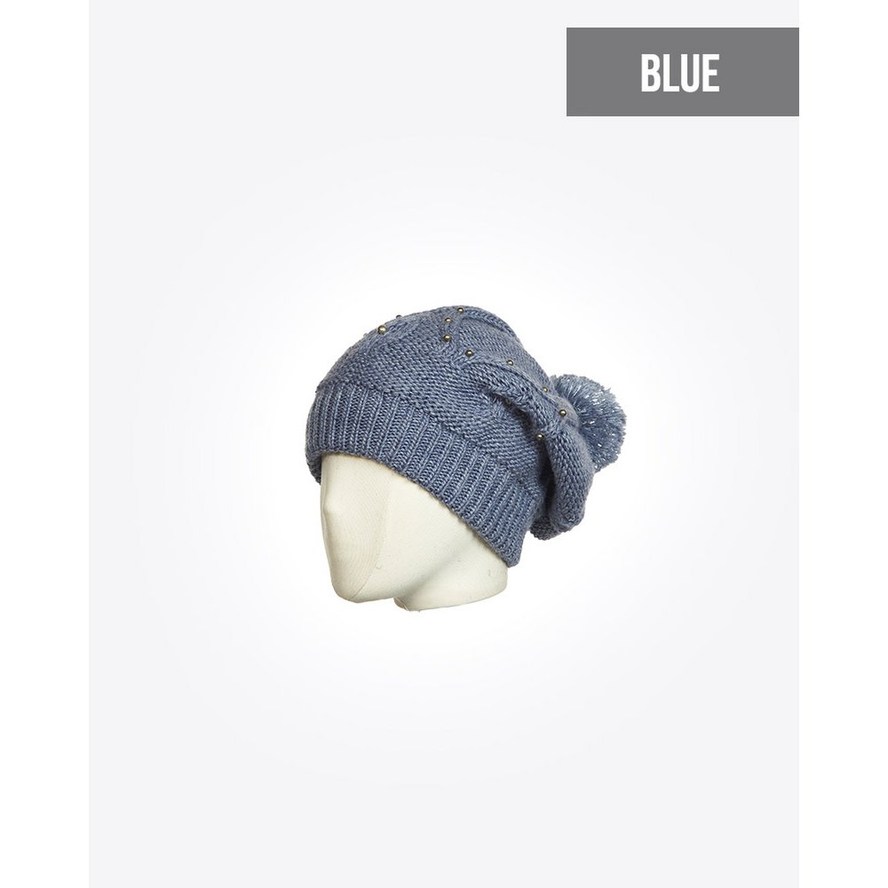 Dameshoed met pompon en parels: TASLI