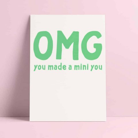 Riso print Omg you made a mini you groen