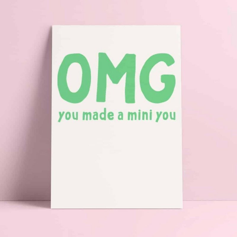 Riso print Omg du har lavet en mini you groen