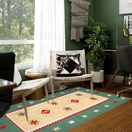 Alfombra kilim vintage tejida a mano en verde Glade