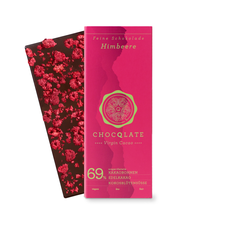 CHOCQLATE Økologisk chokolade-HINDBÆR