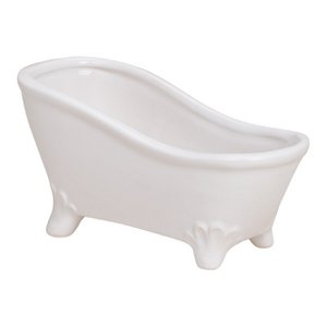 Badewanne, weiß aus Keramik, B16 x T7 x H9 cm