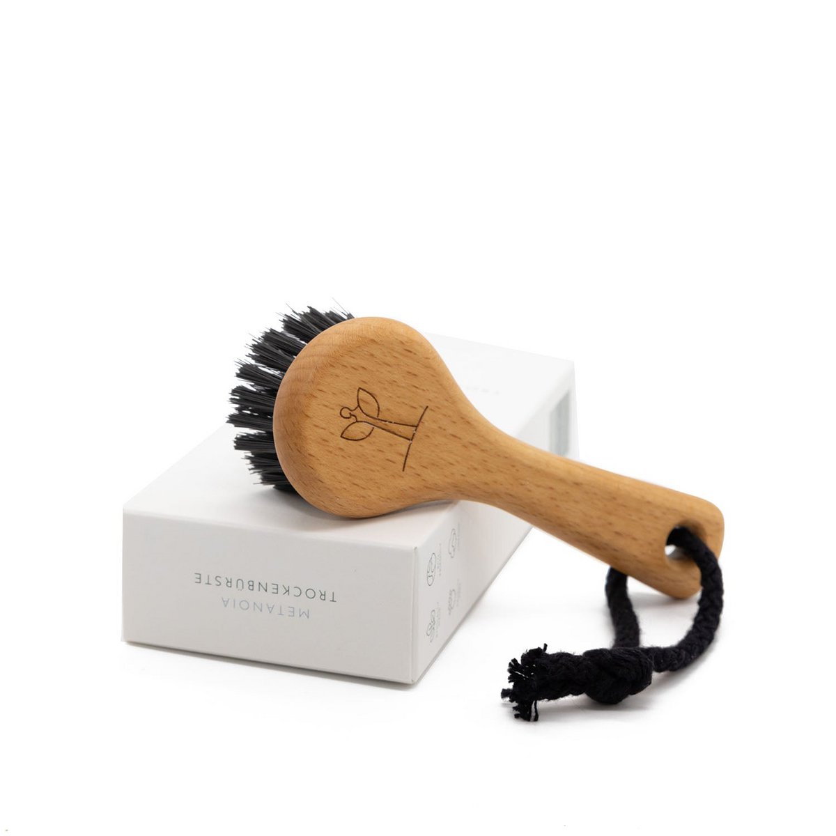 Metanoia dry brush from Aninsu - facial brush with bio-based bristles | made in Germany | Massage brush | Dry Brushing | FSC-certified beech wood | sustainable with cotton cord
