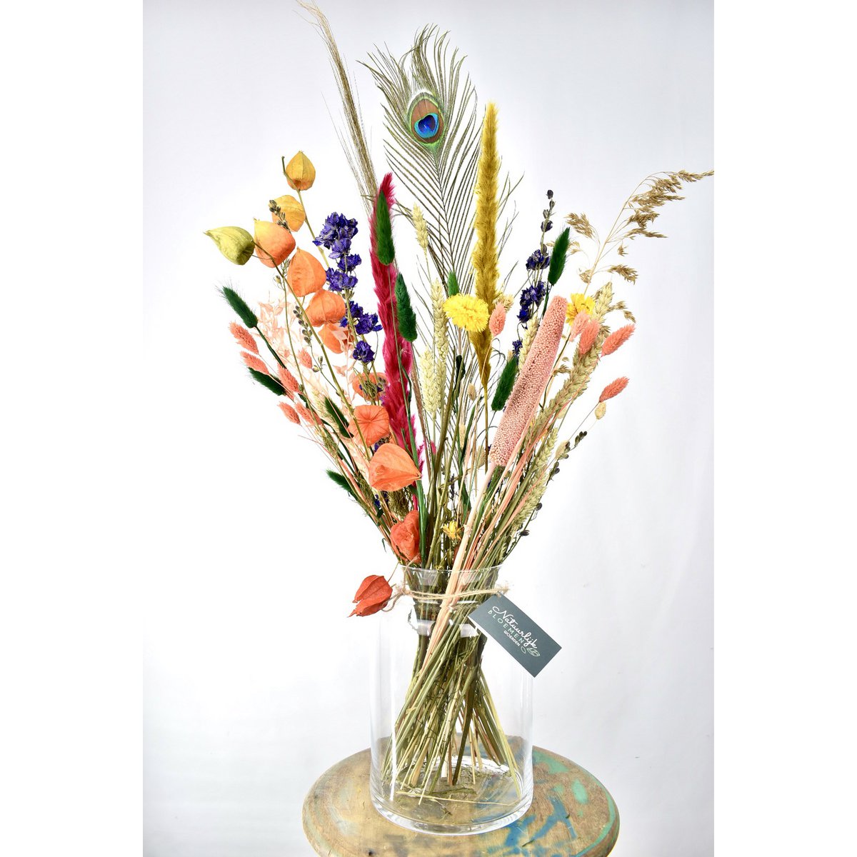 Tørret blomsterbuket - Good Vibes - 70 cm - Naturlige blomster