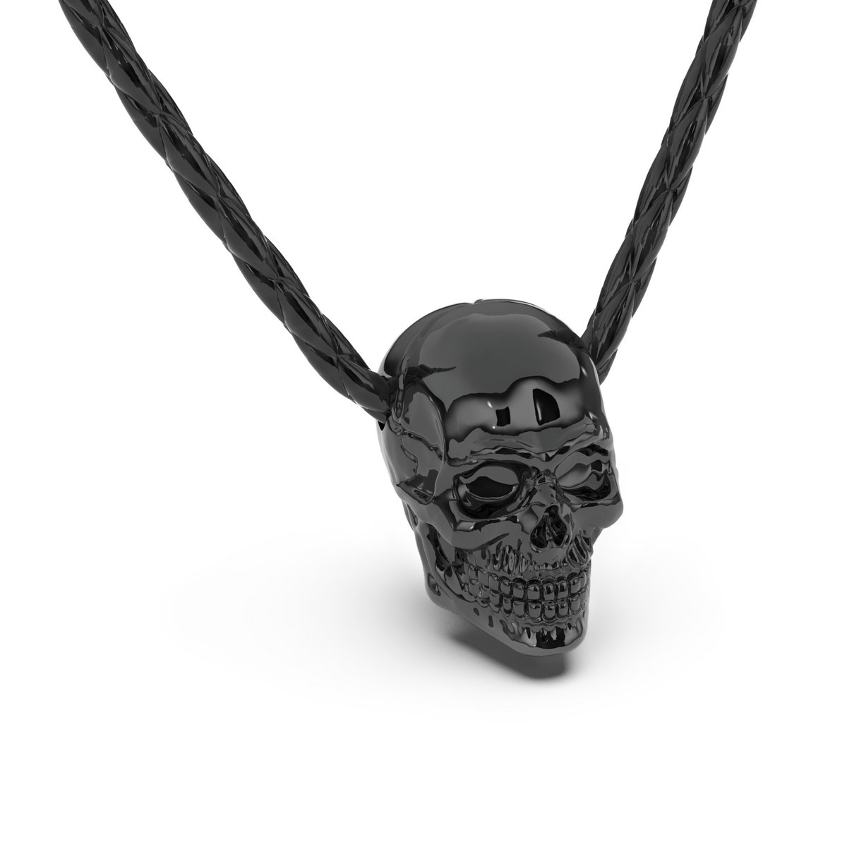 Collier en cuir "Crâne"