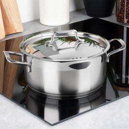 Topfstahl mit Deckel Anett 20 cm, 3 l