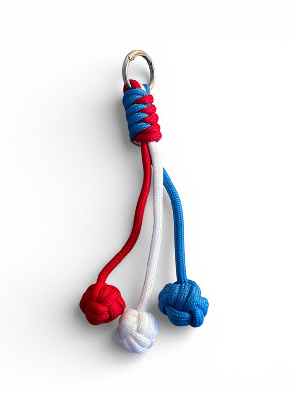Nøglering - Dotty Pops - Blå - Rød - Hvid