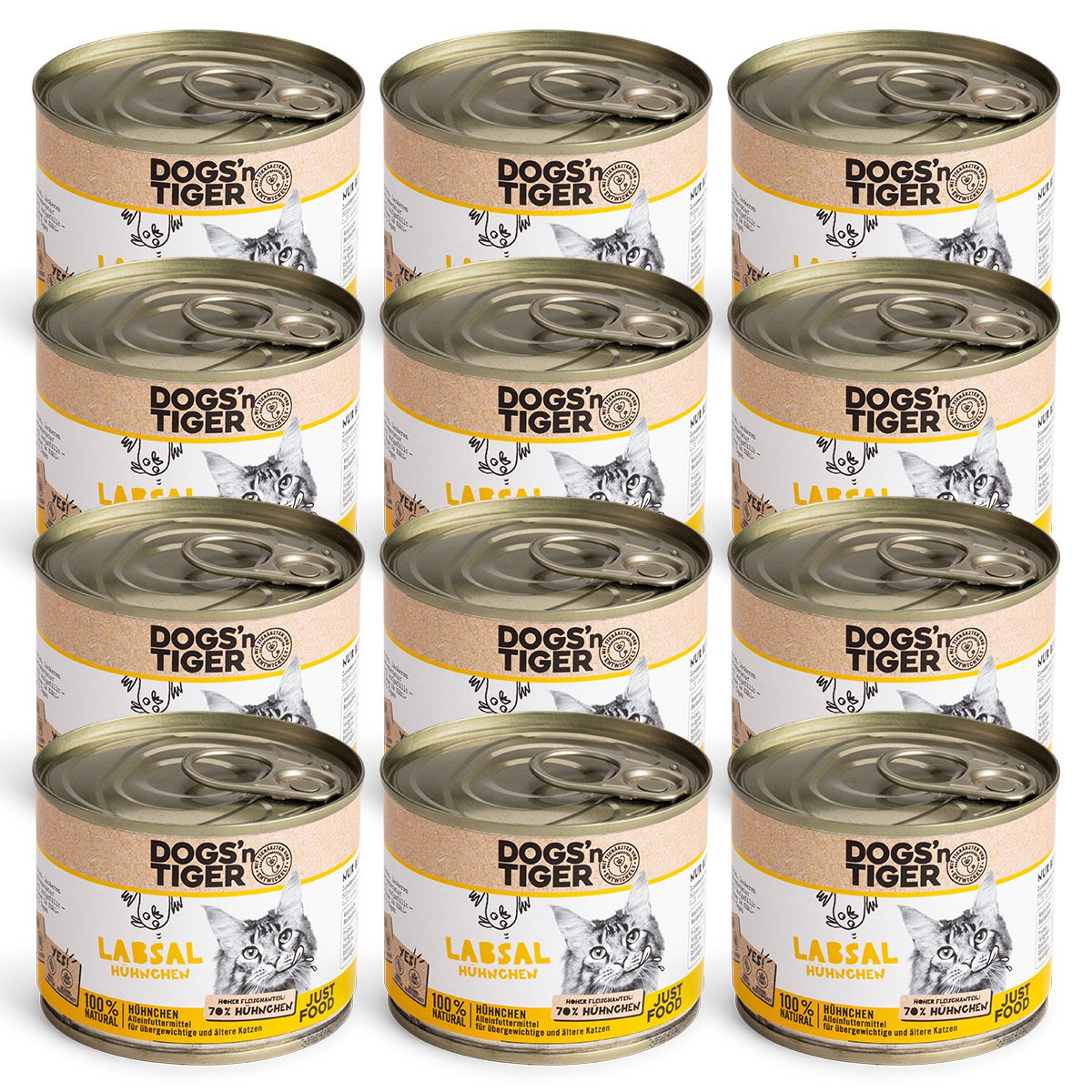 Dogs’n Tiger Adult, Senior, premium cat food, Labsal, wet food, grain-free, chicken
