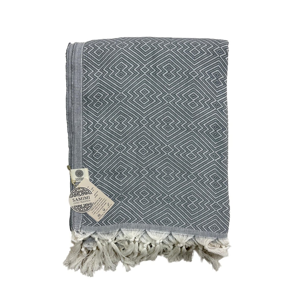 ATOM Toalla de playa extragrande de algodón XXL – 200x250 cm – Manta de picnic – Gris