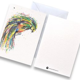 Card parrot %231 color with envelope