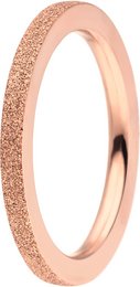 Anneau de prise à l'intérieur de 2 mm en acier rose plaqué diamant