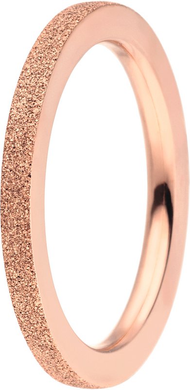 Anneau de prise à l'intérieur de 2 mm en acier rose plaqué diamant