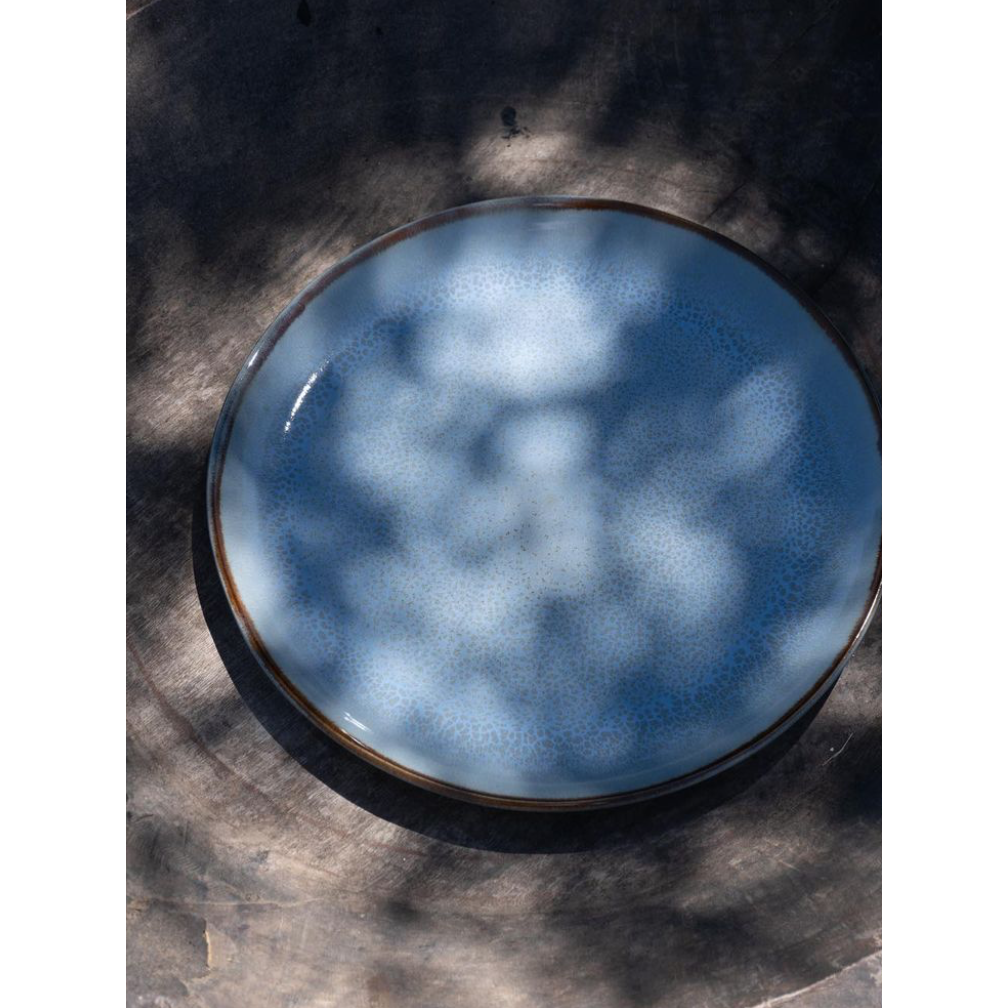 Evora dinner plate blue x 6