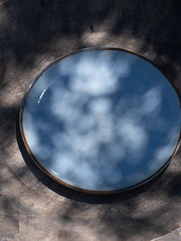 Evora dinner plate blue x 6