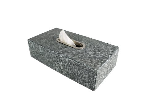 Taschentuchbox Kunstleder Rochen blau Kosmetiktücherbox