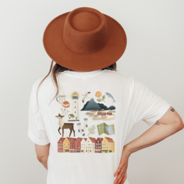Camiseta Noruega Viaje - Camisa de algodón de algodón orgánico