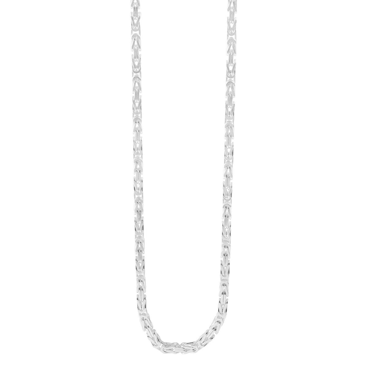 "Kilian" 925/- vero argento, catena del re, bianco, 60 cm/4 mm