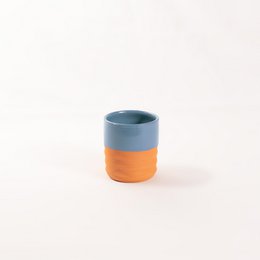 Kande + glas blå