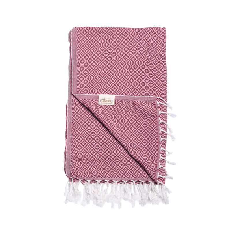 Hammam towel diamond / Bordeaux