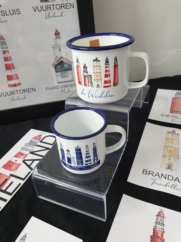 WADDEN LIGHTHOUSES CANDLE IN A CUP