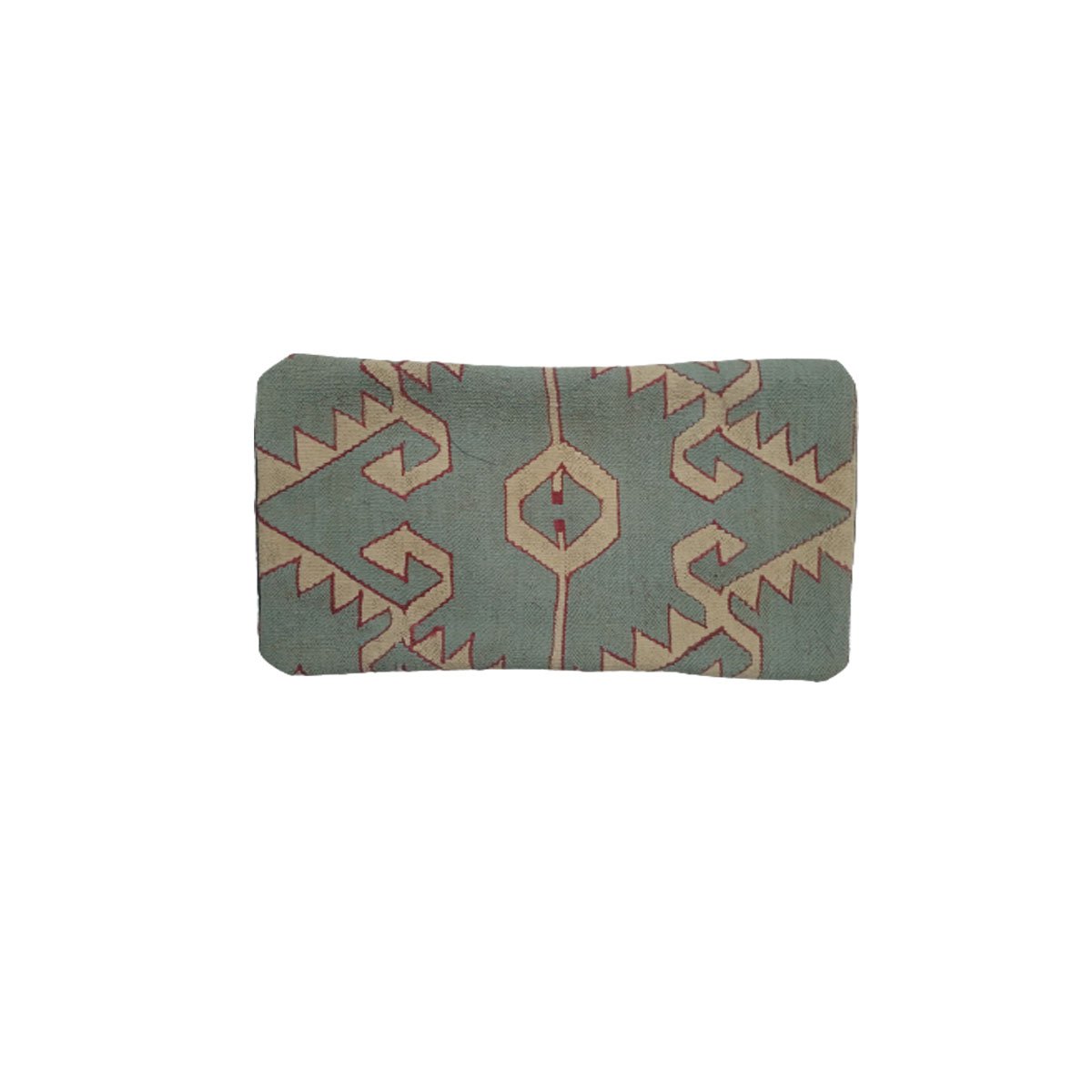 Fodera per cuscino grigio fumo intrecciata a mano Kilim