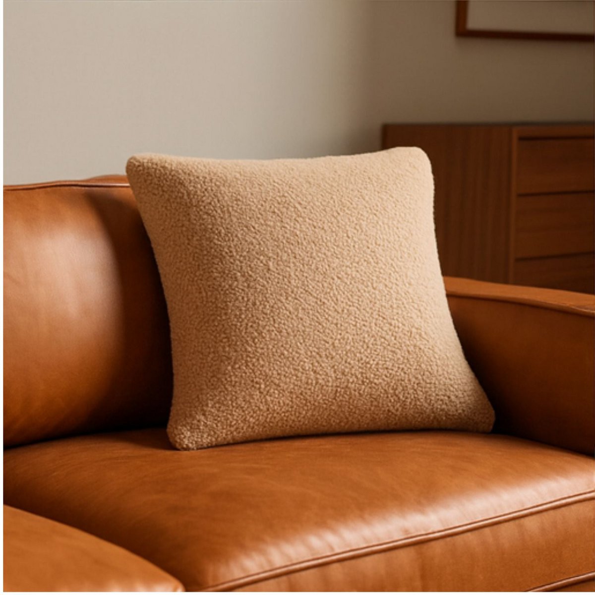 Decorative Cushion Teddy Beige 50x50 cm
