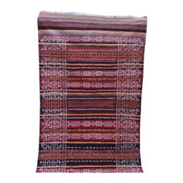 Baluch Soumak Mexicaans rood vintage vloerkleed