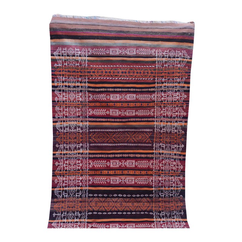 Tapis Vintage Rouge Mexicain Baluch Soumak