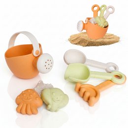 Mon premier jouet de sable pour bébé, 7 pièces. Mini jeu de sable avec arrosoir, mélange de paille de blé en plastique