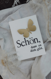 Stemplet postkort "Schön dass es dich gibt"