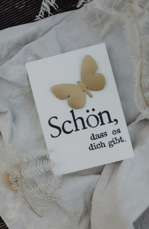 Gestempelte Postkarte "Schön dass es dich gibt"