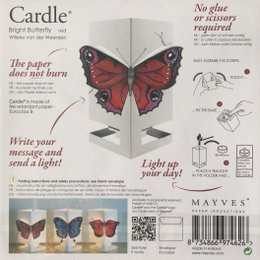 CARDLE Butterfly Red (Bright Butterfly) - Portavelas Tarjetas de felicitación