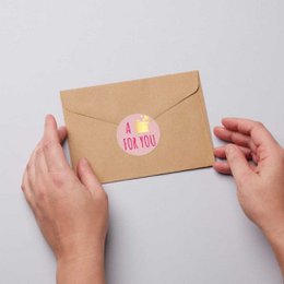 Etiketter - En gave til dig - Pink Pink - 250 stykker