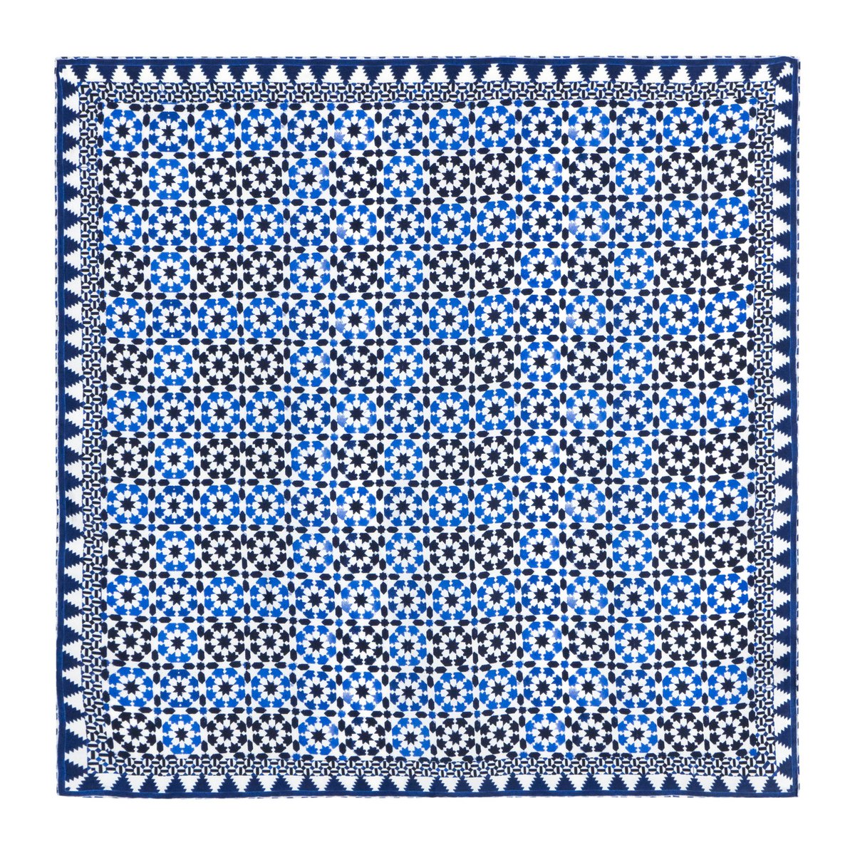 Blue Silk Square Scarf Sabika