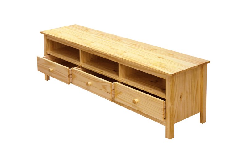 TV lowboard with 3 drawers and 3 open compartments