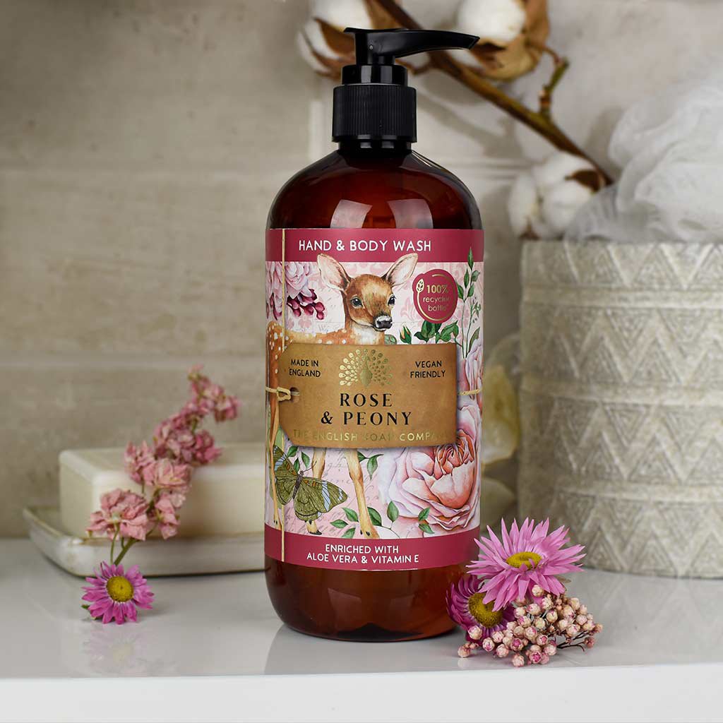 ENGLISH SOAP C° Hand & Body Wash 500ml - Rose & Peony