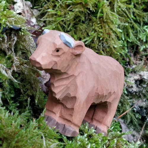 Wudimals® Wooden Highland Cow Animal Toy