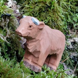 Wudimals® Wooden Highland Cow Animal Toy