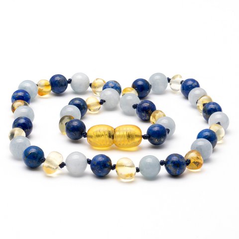 Baltische Bernstein & Gemstone Halskette 19