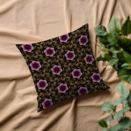 Référence d'oreiller - ornements de fleurs violettes